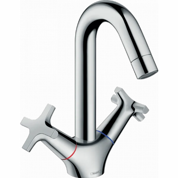 Смеситель Hansgrohe Logis Classic для раковины с двумя рукоятками без сливного набора, хром 71271000