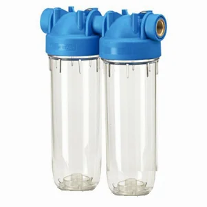 Фильтр магистральный Atlas Filtri 10" DP Duo Ø 1/2" OT (TS прозрачный корпус) KIT