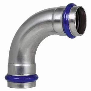 Колено пресс нержавейка (2 муфти) ASG Inox Press Ø 18/90° мм