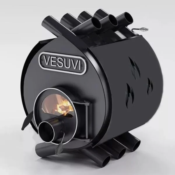 Печь булерьян VESUVI Bullerjan Тип "02" - 18,0 кВт (с термостойким стеклом «Schott Robax» и защитным кожухом)