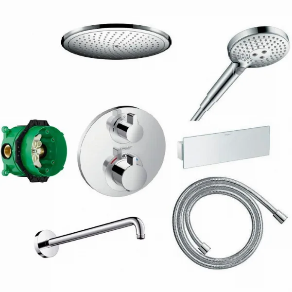 Душевая система скрытого монтажа Hansgrohe Ecostat Square 2B141218