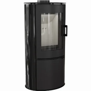 Кафельная печь-камин Kratki Koza AB S/DR - 8,0 кВт, черная