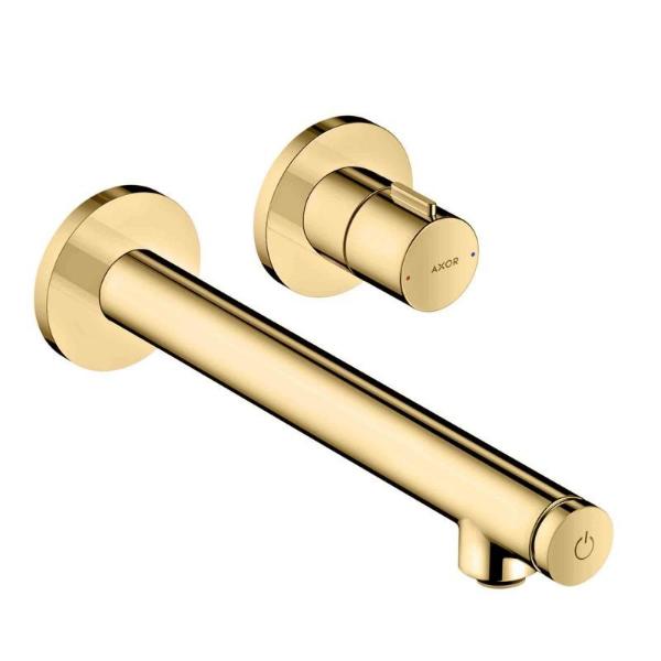 Смеситель настенный для раковины Axor Uno Select 220, золото
