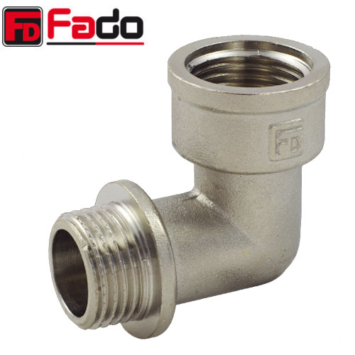 Коліно латунне FADO Fit Nickel Ø 1/2" внутр.- зовн. різьба