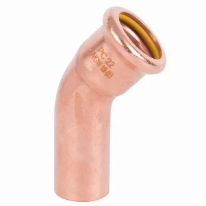 Колено пресс медное RM Aespres Uniko (1 муфта) Ø 22/45° мм