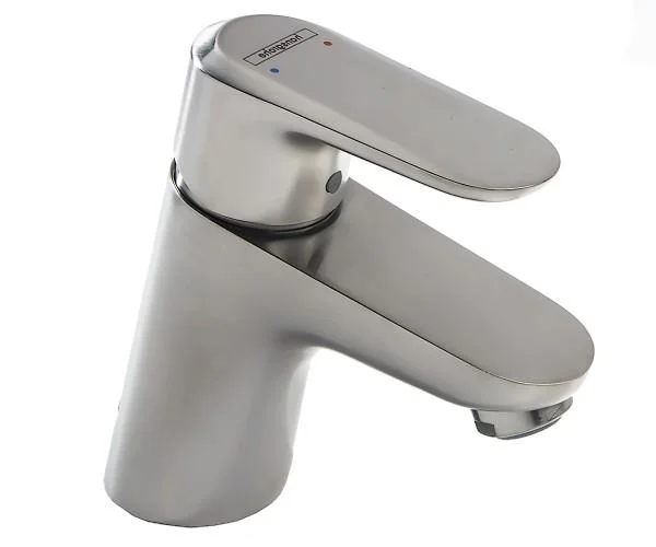 Смеситель для раковины HANSGROHE Planis Steel optic однорычажный