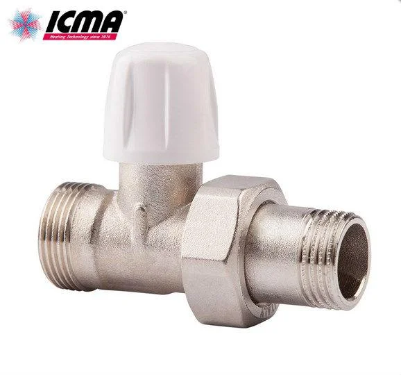 Кран радиаторный ICMA 1/2" прямой нижний под фитинг