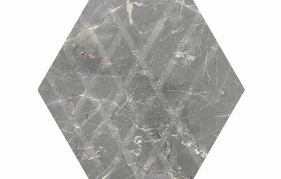 Плитка керамогранитная Marvelstone Light Grey Heksagon 171x198x7,5 Paradyz