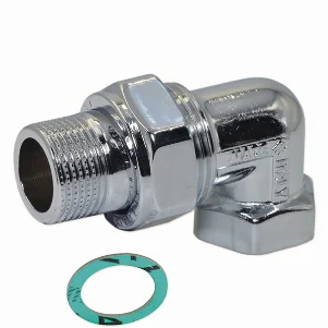 Згін американка кутова хромована Pattaroni Ø 3/4" внутр.- зовн. різьба (під прокладку)