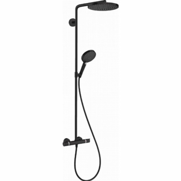 Душевая система Hansgrohe Raindance Select S Showerpipe 240 1jet с термостатом, черный матовый 27633670