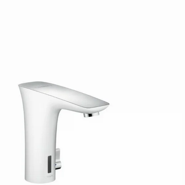 Смеситель Hansgrohe PuraVida для раковины электронный с регулировкой температуры, белый/хром 15170400