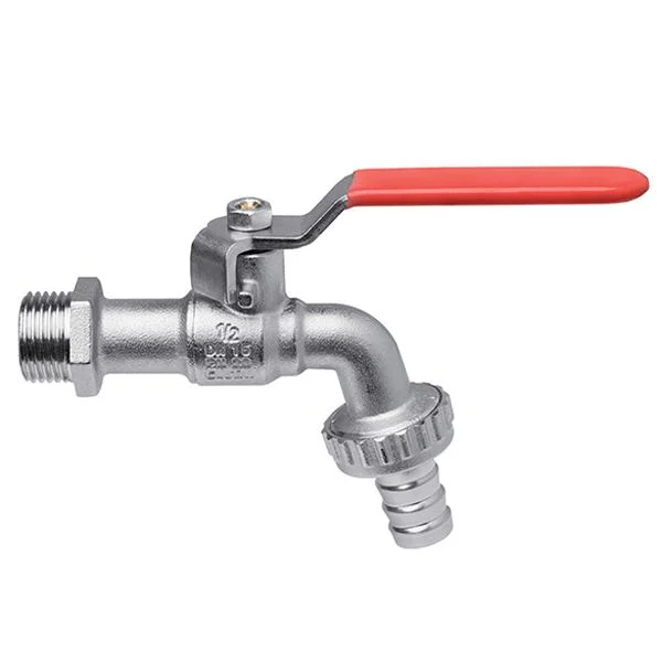 Кран поливу кульовий Bonomi Arno Ø 1/2" зі штуцером під шланг "сталева ручка"