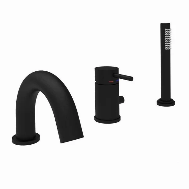 Смеситель Paffoni Light LIG047NO на борт ванны, черный матовый