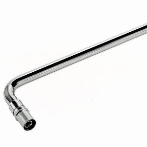 Трубка Г подобная хром для радиатора пресс Bonomi Ø 15×20/2,0 мм, L=300 мм