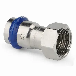 Муфта пресс нержавейка ASG Inox Press Ø 15×3/4" с накидной гайкой