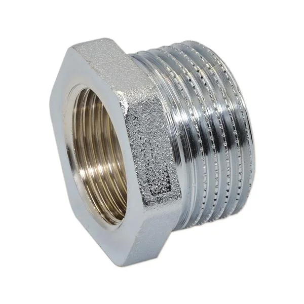 Футорка латунна хромована Pattaroni Ø 1-1/4"×2" внутр.- зовн. різьба