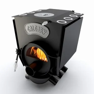 Печь булерьян Новаслав Calgary Lux Тип "00" ЧК.С - 6,0 кВт (конфорка+скло)