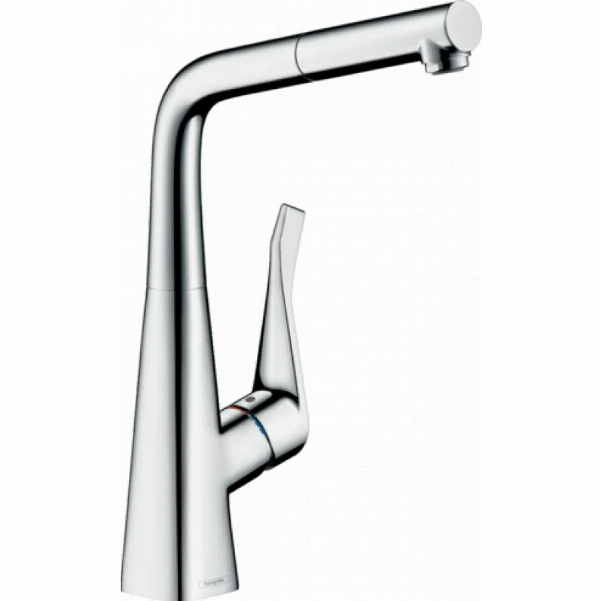 Смеситель Hansgrohe Metris M71 для кухонной мойки, хром 73812000