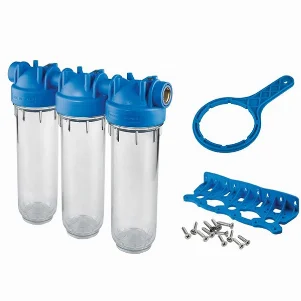 Фильтр магистральный Atlas Filtri 10" DP Trio Senior Ø 3/4" OT (TS прозрачный корпус) KIT