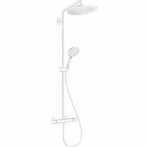 Душова система з термостатом Hansgrohe Croma Select S Showerpipe 280 1jet, білий мат