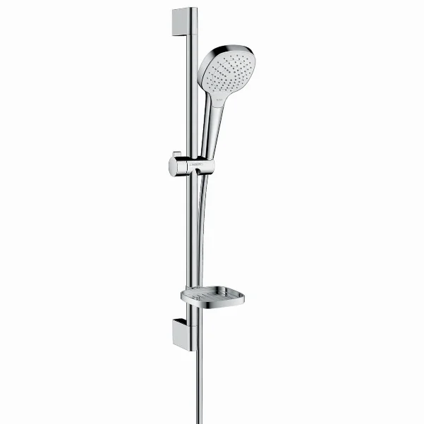 Душевой набор HANSGROHE Croma Select E Vario  0,65м, с мыльницей Casetta, белый/хром