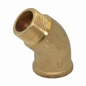 Коліно латунне Pattaroni Ø 1/2"×45° внутр.- зовн. різьба