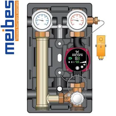 Насосна група MEIBES D-MTVE 1" з насосом Grundfos UPS 25-60