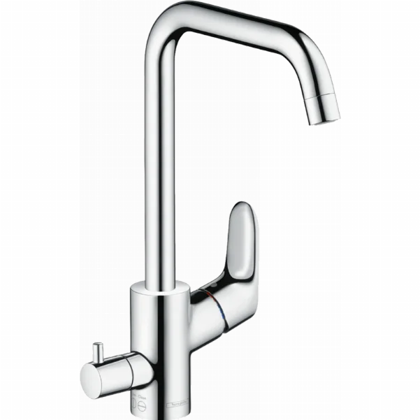 Смеситель Hansgrohe Focus M41 для кухонной мойки с запорным вентилем, хром 73884000