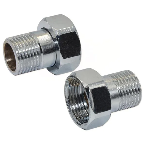 Штуцер-адаптер хромований Pattoni Ø 1/2"×1/2" (пара)