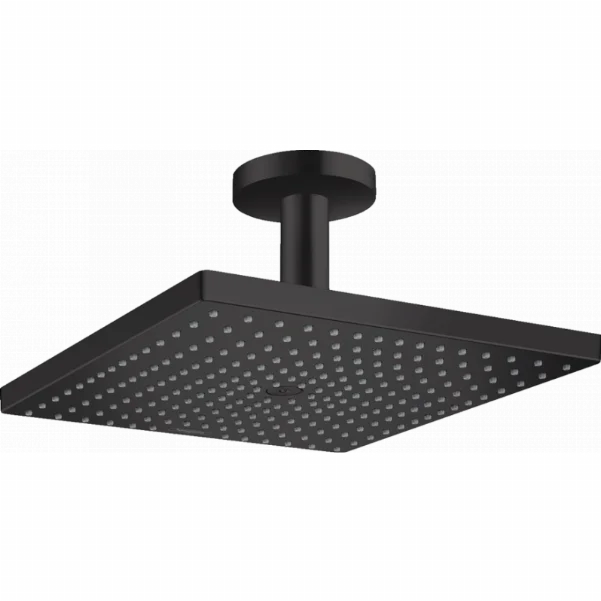 Верхній душ Hansgrohe Raindance E 300 1jet з стельовим з'єднувачем, чорний матовий 26250670