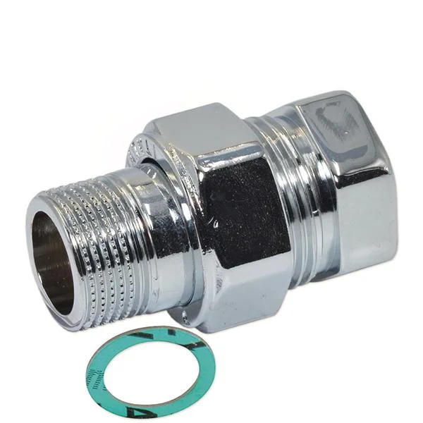 Сгон американка прямая хром Pattaroni Ø 1/2" внутр.- наруж. резьба (под прокладку)