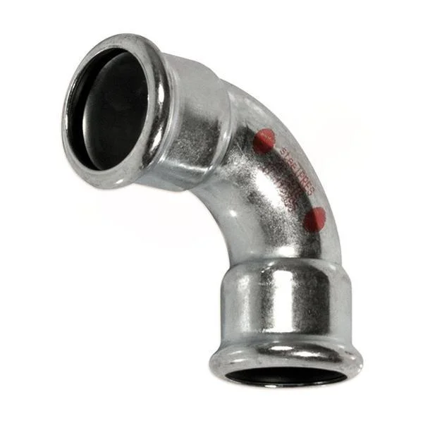 Коліно прес оцинковка RM Steel Pres (2 муфты) Ø 54/90° мм