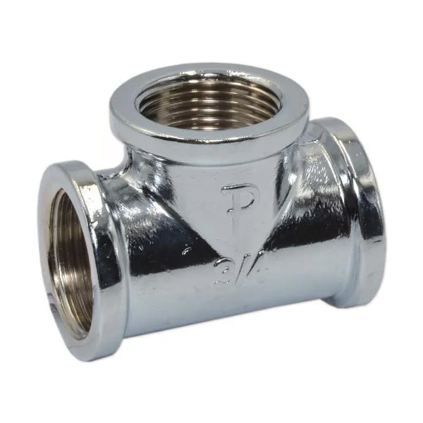 Тройник хром Pattaroni Ø 1/8" внутренняя резьба