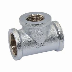 Трійник редукційний хром Pattaroni Ø 3/4"×1/2"×3/4" внутрішня різьба