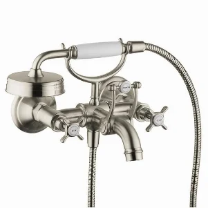 Змішувач для ванни і душа Axor Montreux, з душовим гарнітуром, нікель