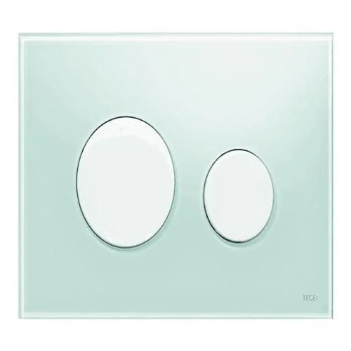 Кнопка змиву для інсталяції унітазу TECEloop зелене скло/хром матовий клавіші
