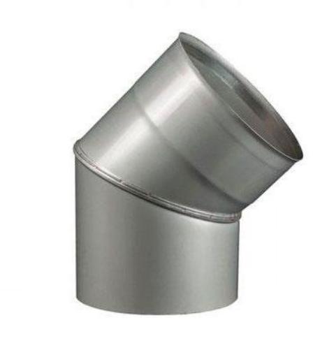 Коліно для димоходу Ø 120/45° мм (сталь AISI 1,0 мм)