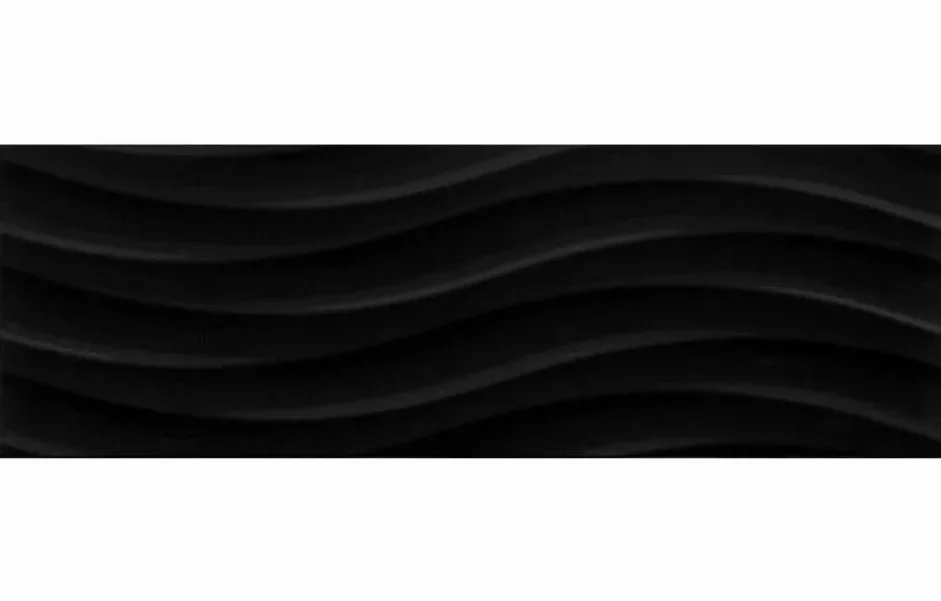 Плитка настінна CCR36-1 Onda Black RECT 250x750x9 Ceramika Color