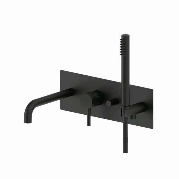 Смеситель Paffoni Light LIG001NO для ванны с душем, черный матовый