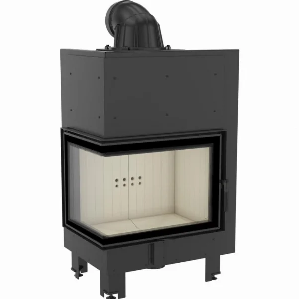 Камінна топка Kratki MBZ 13 BS 13,0 кВт, ліва - гнуте скло