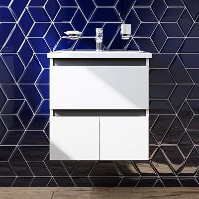 Тумба з раковиною, підвісна, 55 см, 1 ящик, 2 дверки AM.PM M85-FHX0553-WC0553WG38 X-Joy
