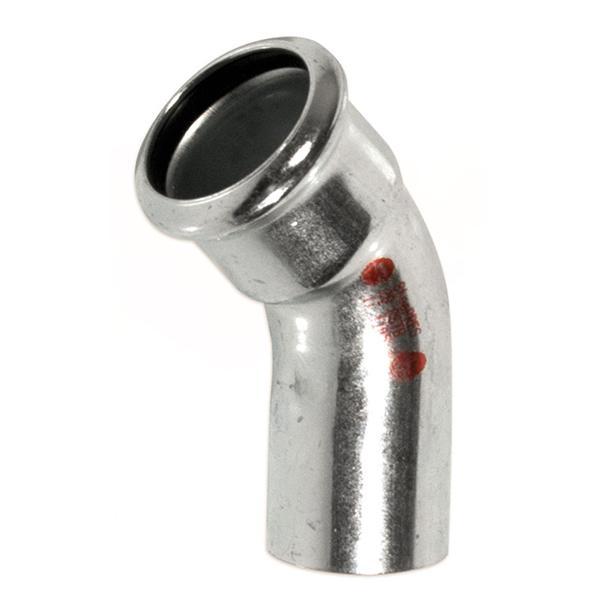 Коліно прес оцинковка RM Steel Pres (1 муфта) Ø 54/45° мм