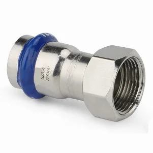 Муфта пресс нержавейка ASG Inox Press Ø 15×1/2" с накидной гайкой