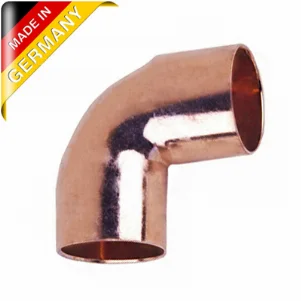 Коліно мідне довге (2 муфти) Sanha Ø 42/90˚ мм (код. 5002а)