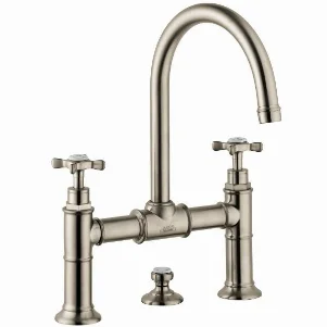 Смеситель для раковины Axor Montreux 220, на 3 отверстия, никель