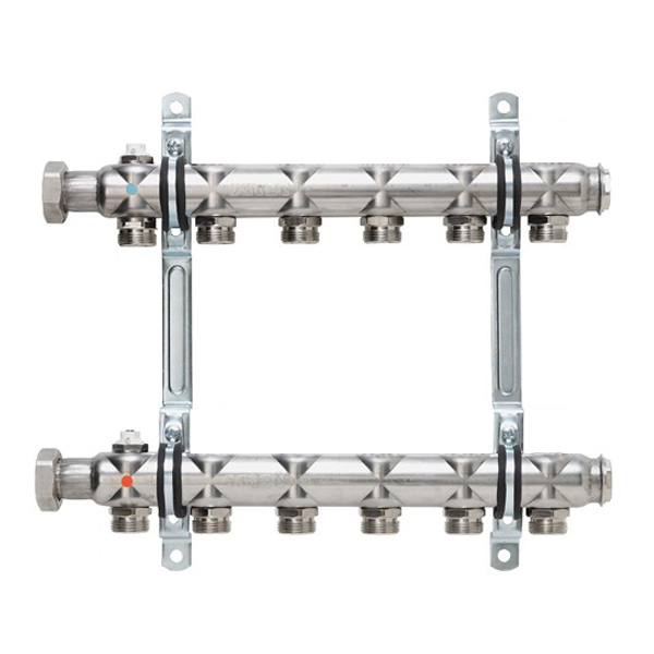 Колекторна група KERMI xnet HKA FA-02 Ø 1-1/4"×3/4" EK - 9 контурів (без витратомірів)