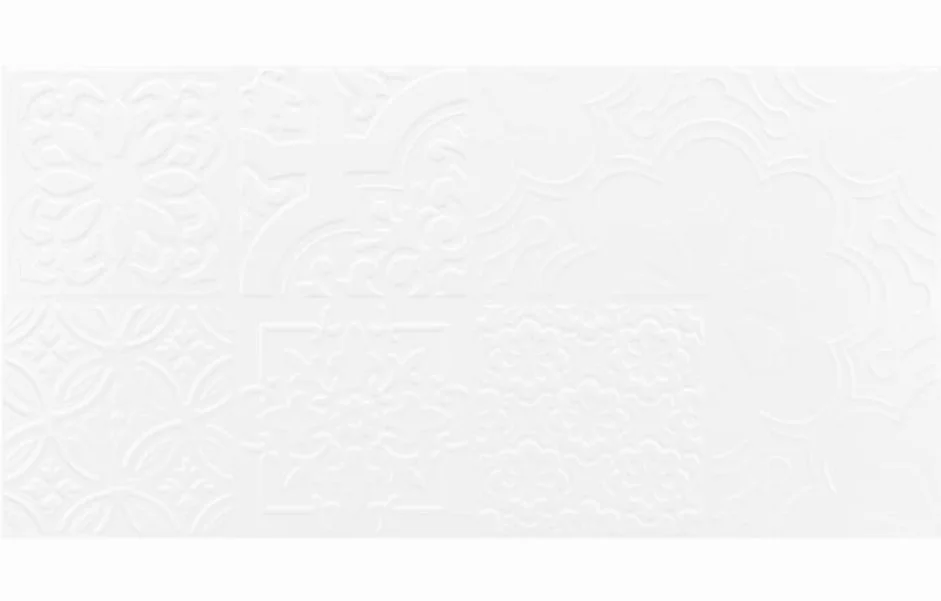 Плитка настенная Tutto Bianco Patchwork Белый сатин 300x600x9 Golden Tile