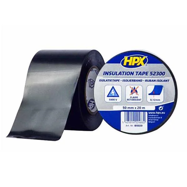 Стрічка ПВХ ізоляційна HPX 52300 - 50 мм х 20 м (чорна плівка)