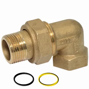 Згін американка кутова латунна Pattaroni Ø 1/2" внутр.- зовн. різьба (під конус)