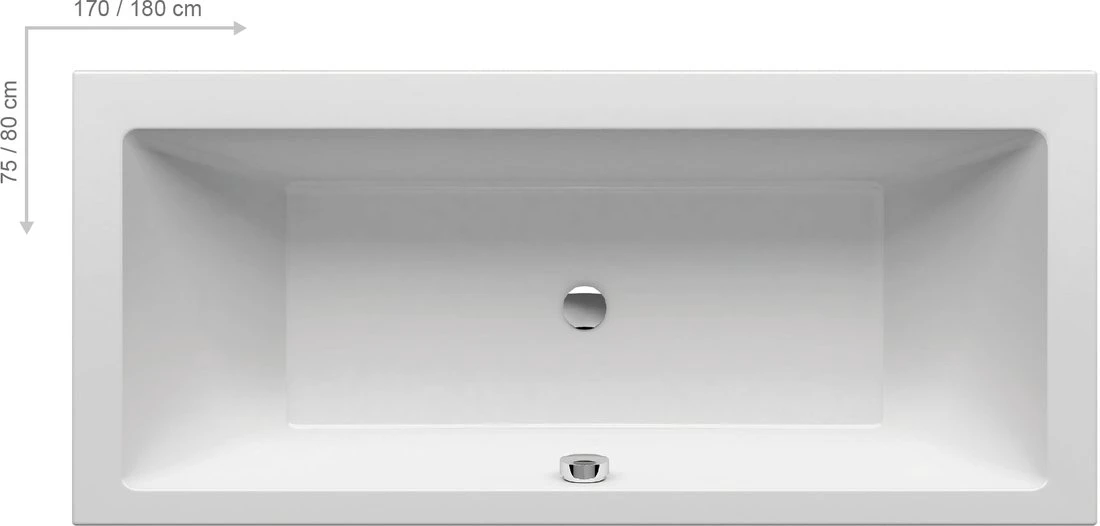 Ванна прямокутна FORMY 01 Slim 180x80 RAVAK
